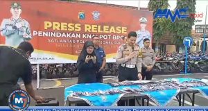 Satlantas Polres Bojonegoro Gelar Pres Rilis Penindakan Knalpot Bronk Img 20240120 Wa0033